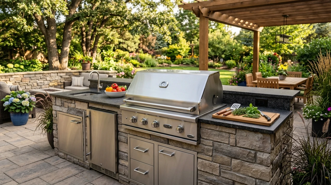 outdoor kitchen grill