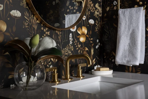 fort collins home remodel bathroom gold hardware